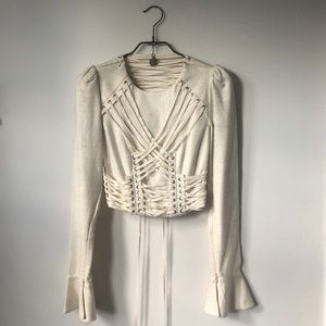 Zimmermann Cavalier Tie Up Bodice